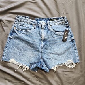 BLANK NYC Blue Jean Shorts Distressed Vintage Style Women's 30 NWT!